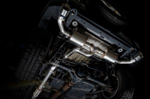 Jeep Wrangler JKU Performance Exhaust - Rear - AWE Tuning - Tread Edition, Axle-Back Dual - Chrome Silver - `07-`18
